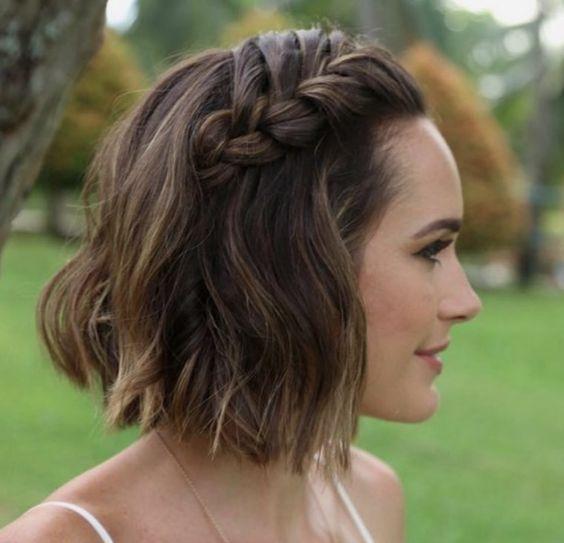 Trança simples em cabelo curto